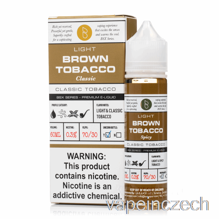 Hnědý Tabák - Série Bsx - 60ml 6mg Vape Per